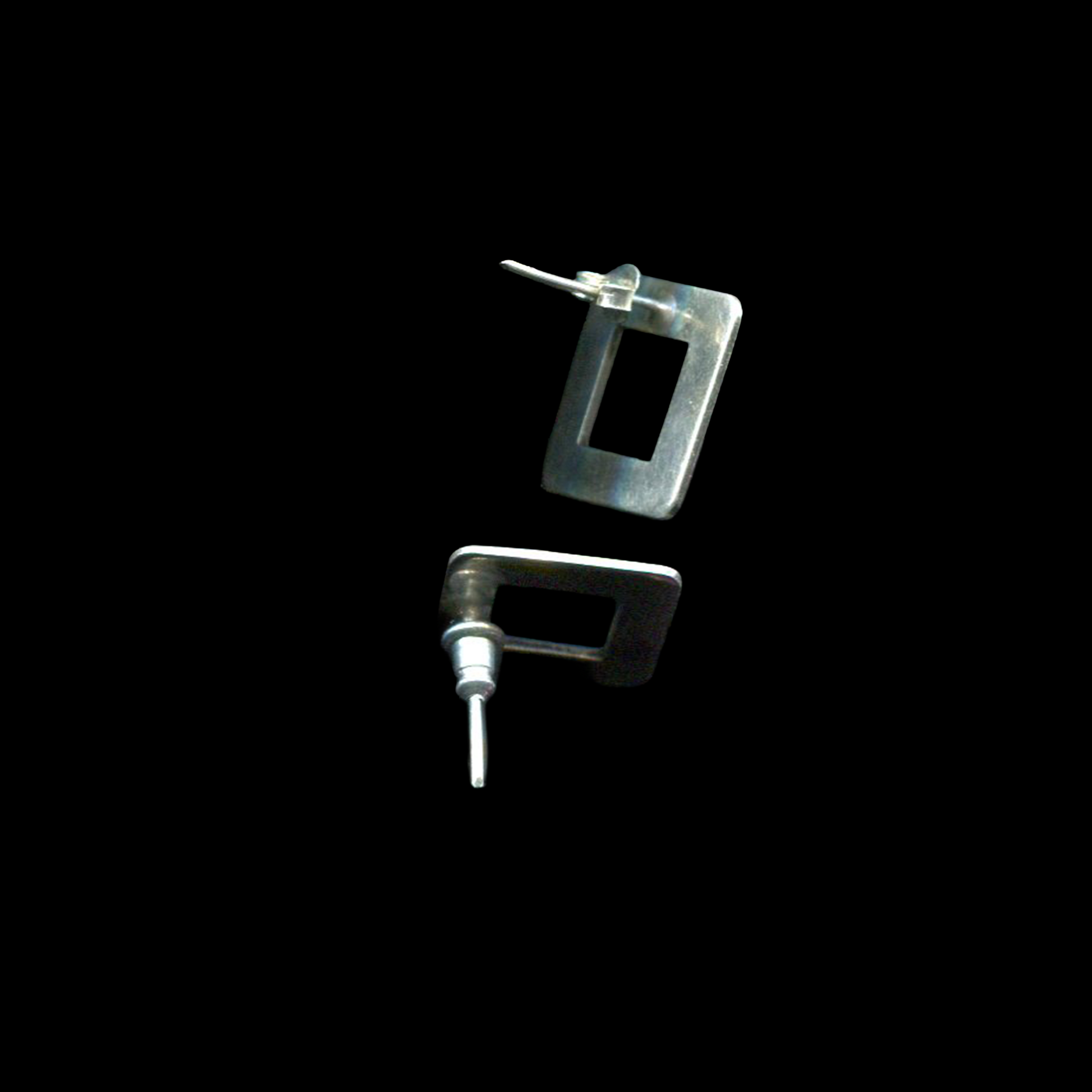 Hand-pierced 925 sterling silver geometric earrings artisan made | KILLA