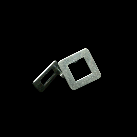 Hand-pierced 925 sterling silver geometric earrings artisan made | KILLA