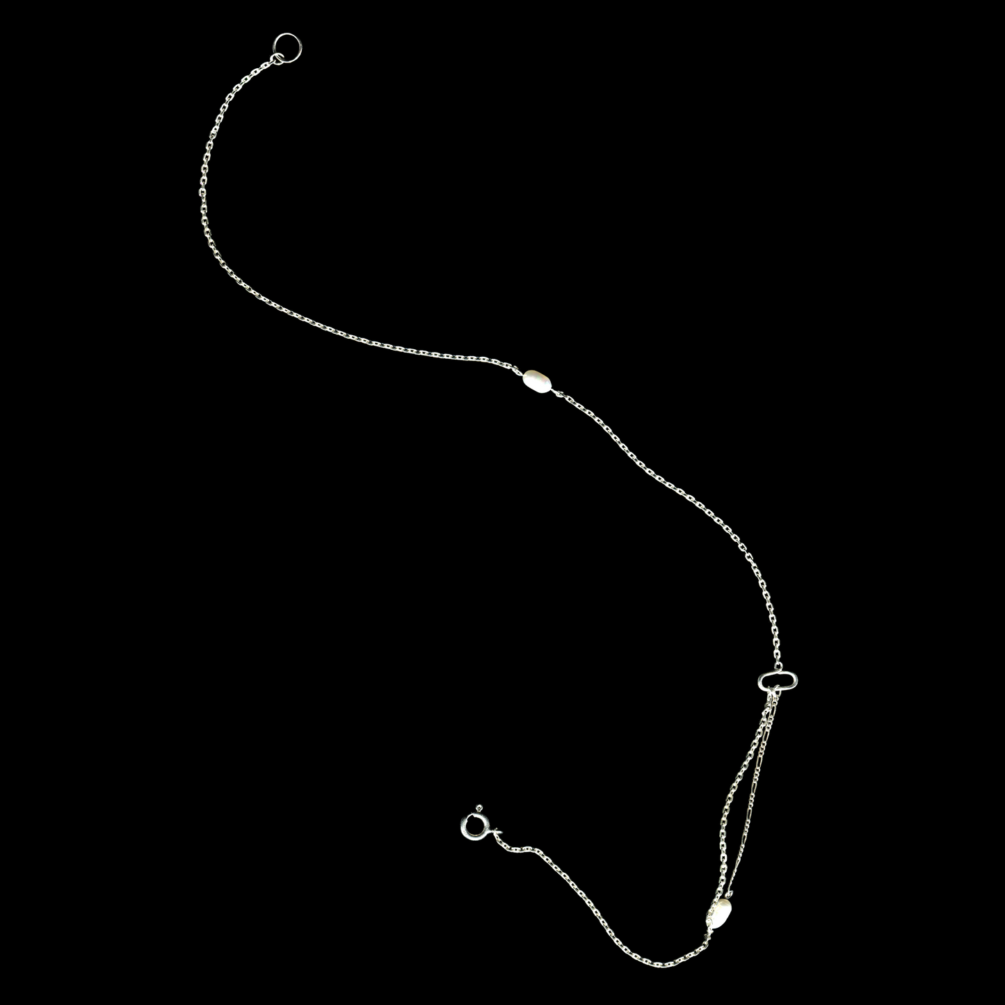 925 sterling silver layering necklace with cultured pearls artisan made | KILLA