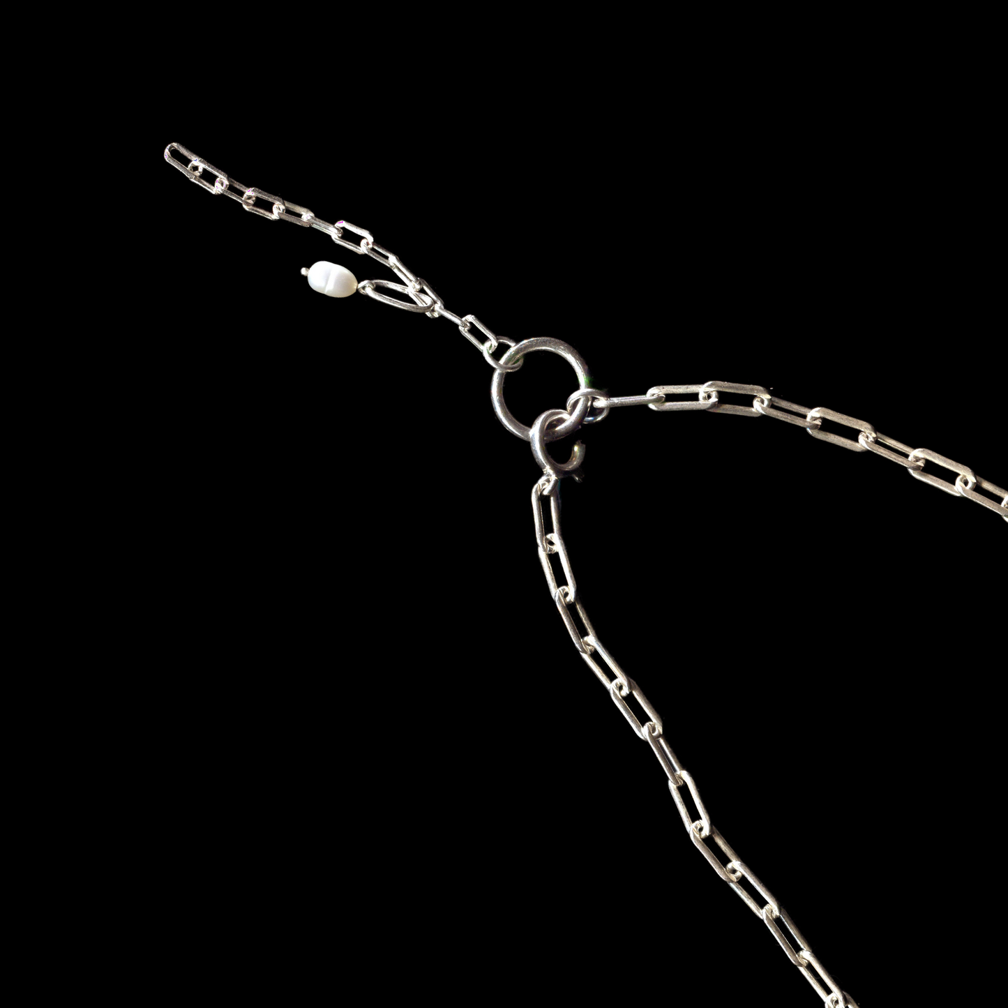 925 sterling silver Y-chain necklace with cultured pearls artisan jewelry | KILLA