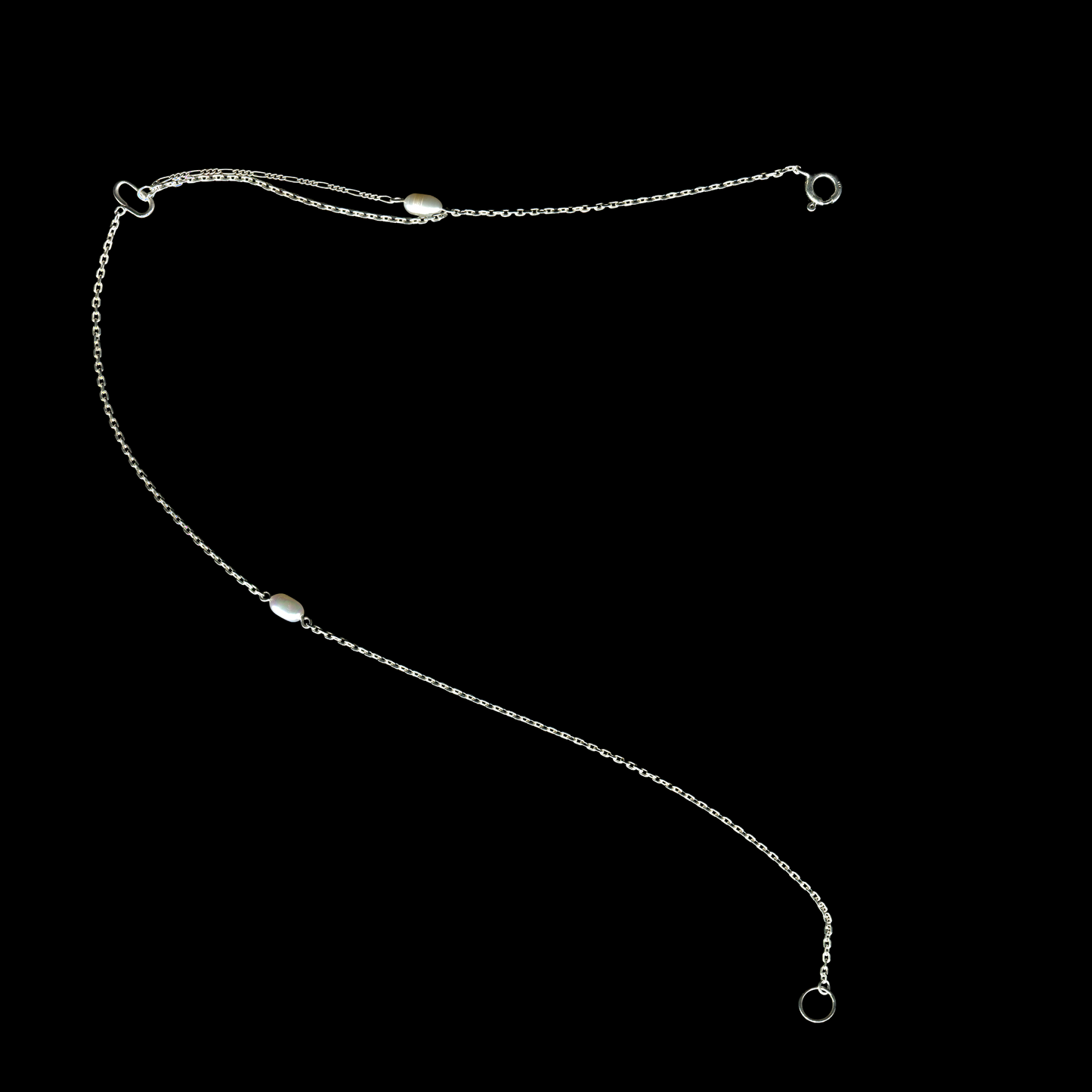 925 sterling silver layering necklace with cultured pearls artisan made | KILLA