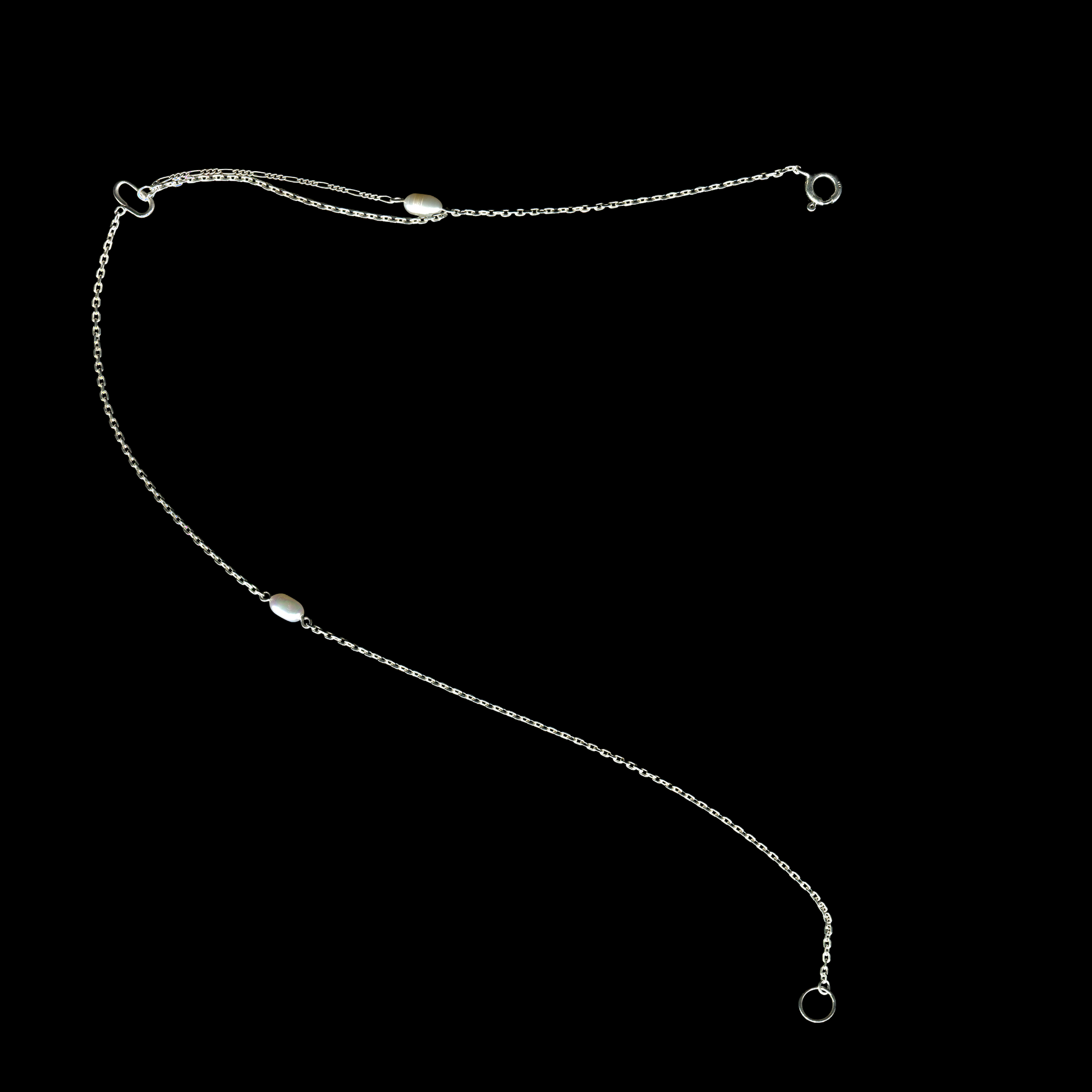 925 sterling silver layering necklace with cultured pearls artisan made | KILLA