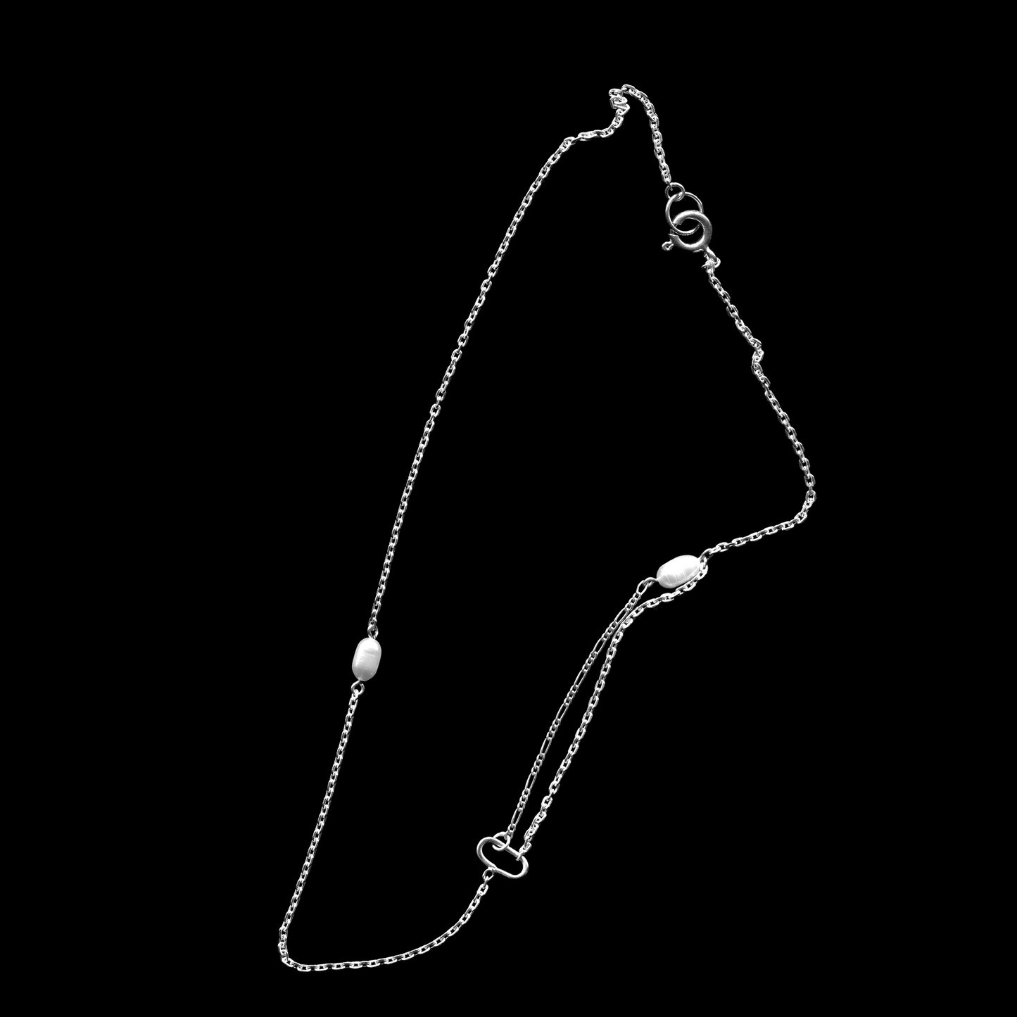 925 sterling silver layering necklace with cultured pearls artisan made | KILLA