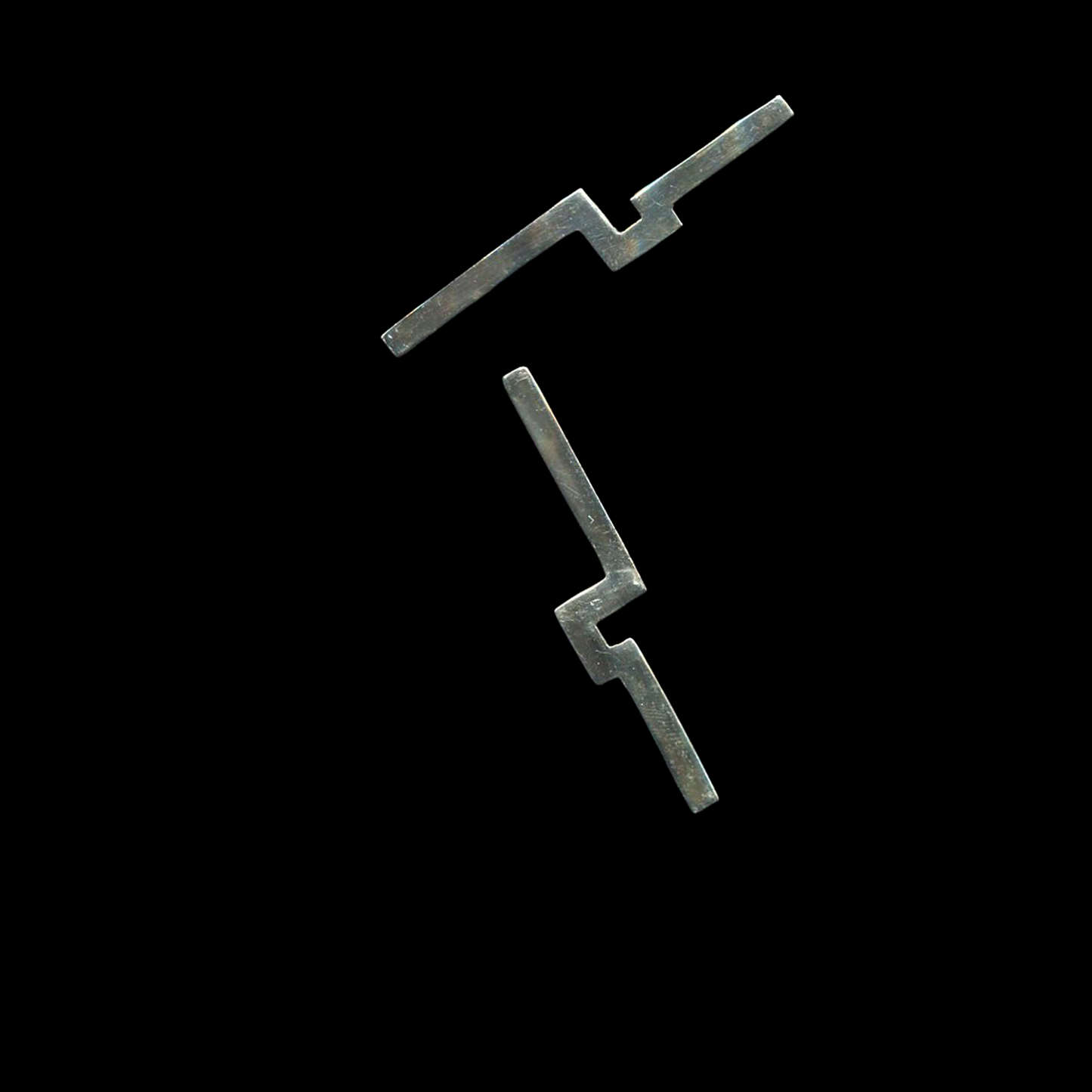 Hand-pierced 925 sterling silver sculptural earrings artisan made | KILLA