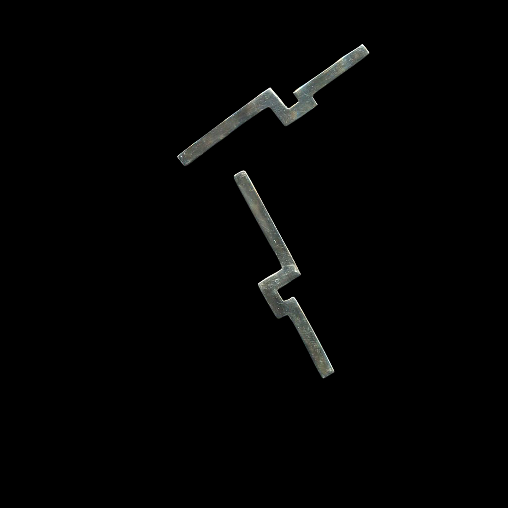 Hand-pierced 925 sterling silver sculptural earrings artisan made | KILLA