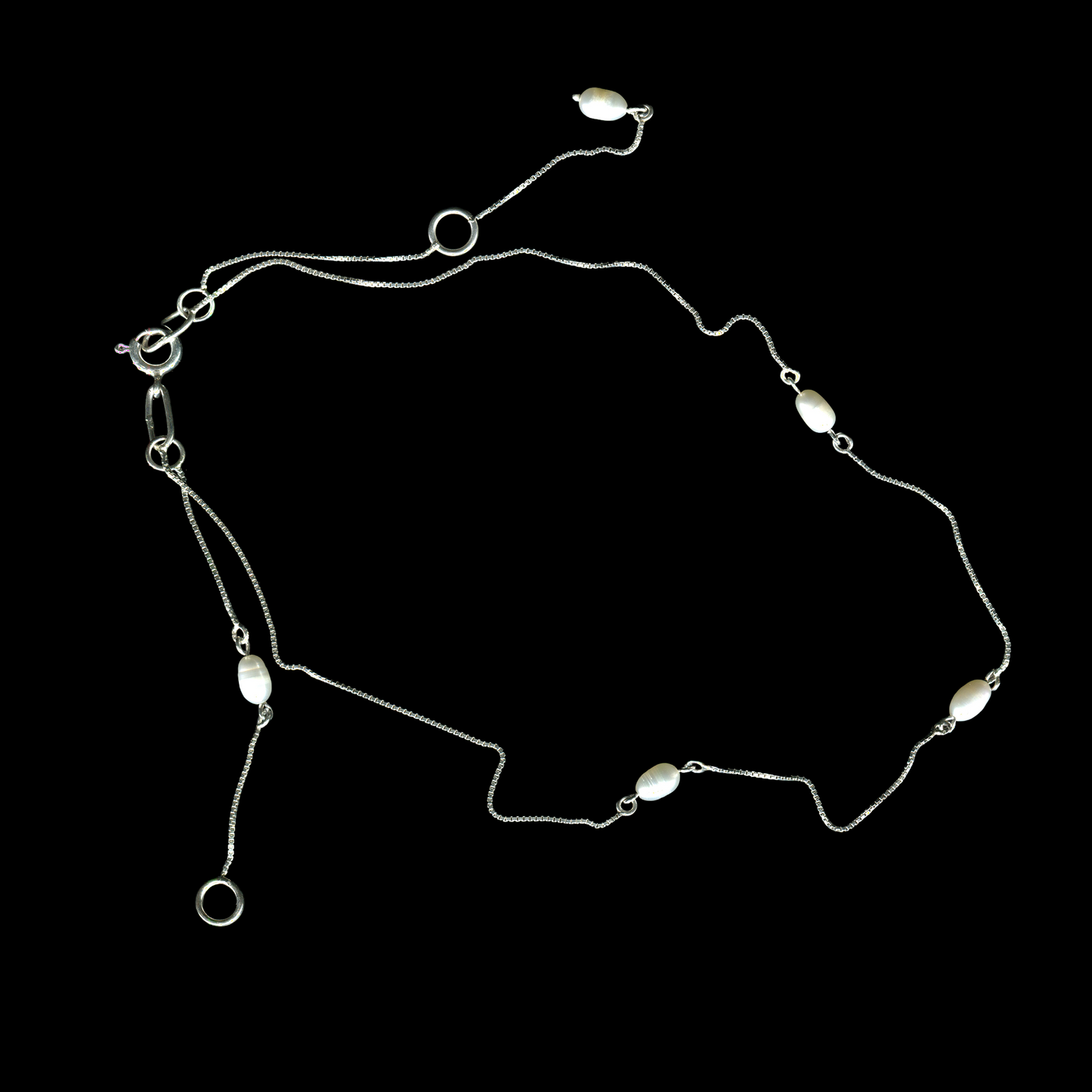 Unique 925 sterling silver necklace with cultured pearls handmade | KILLA