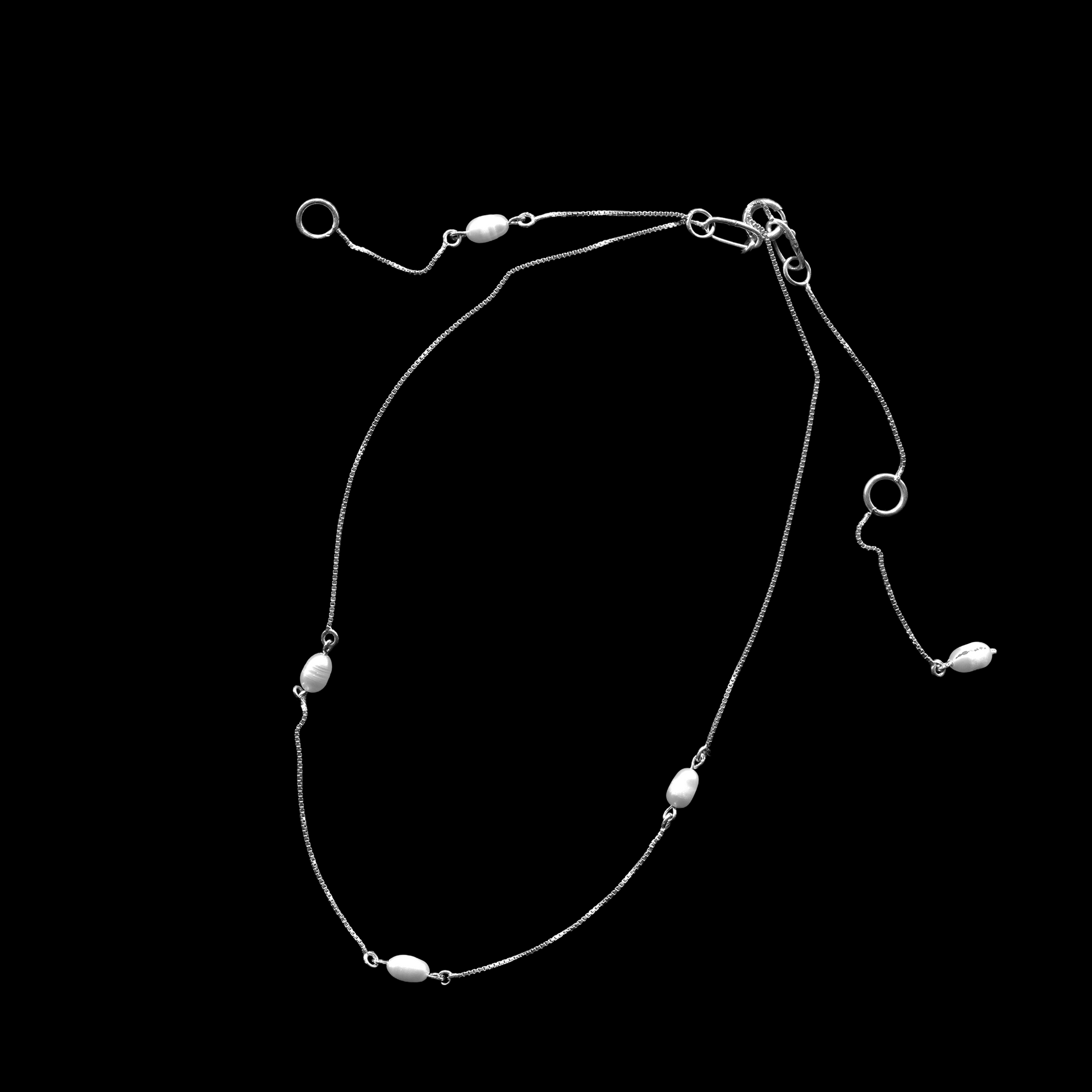 Unique 925 sterling silver necklace with cultured pearls handmade | KILLA