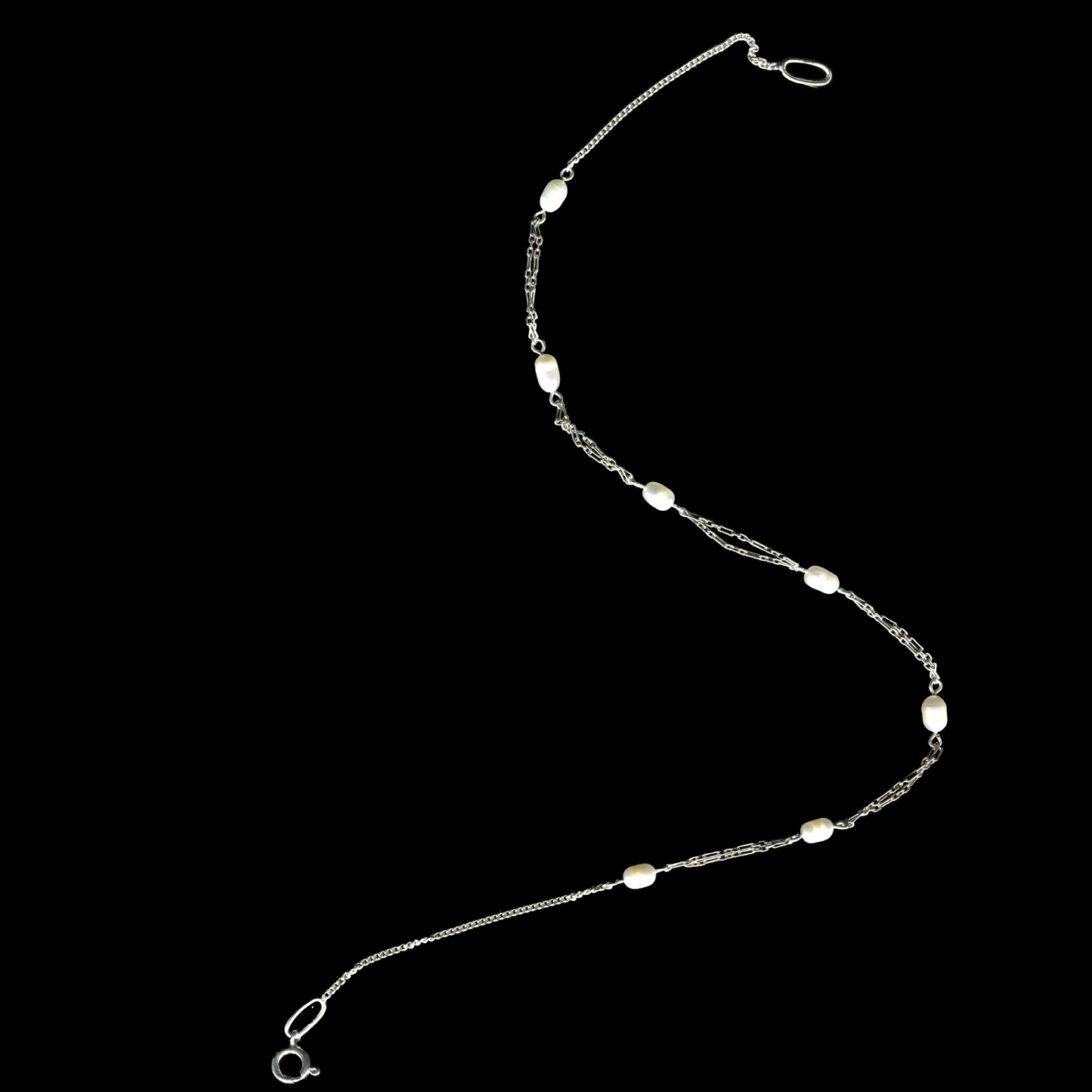 925 sterling silver necklace with cultured pearls | handmade artisan jewelry | KILLA