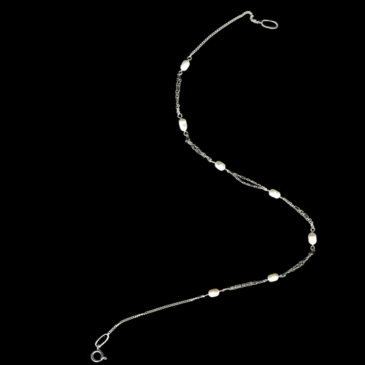 925 sterling silver necklace with cultured pearls | handmade artisan jewelry | KILLA