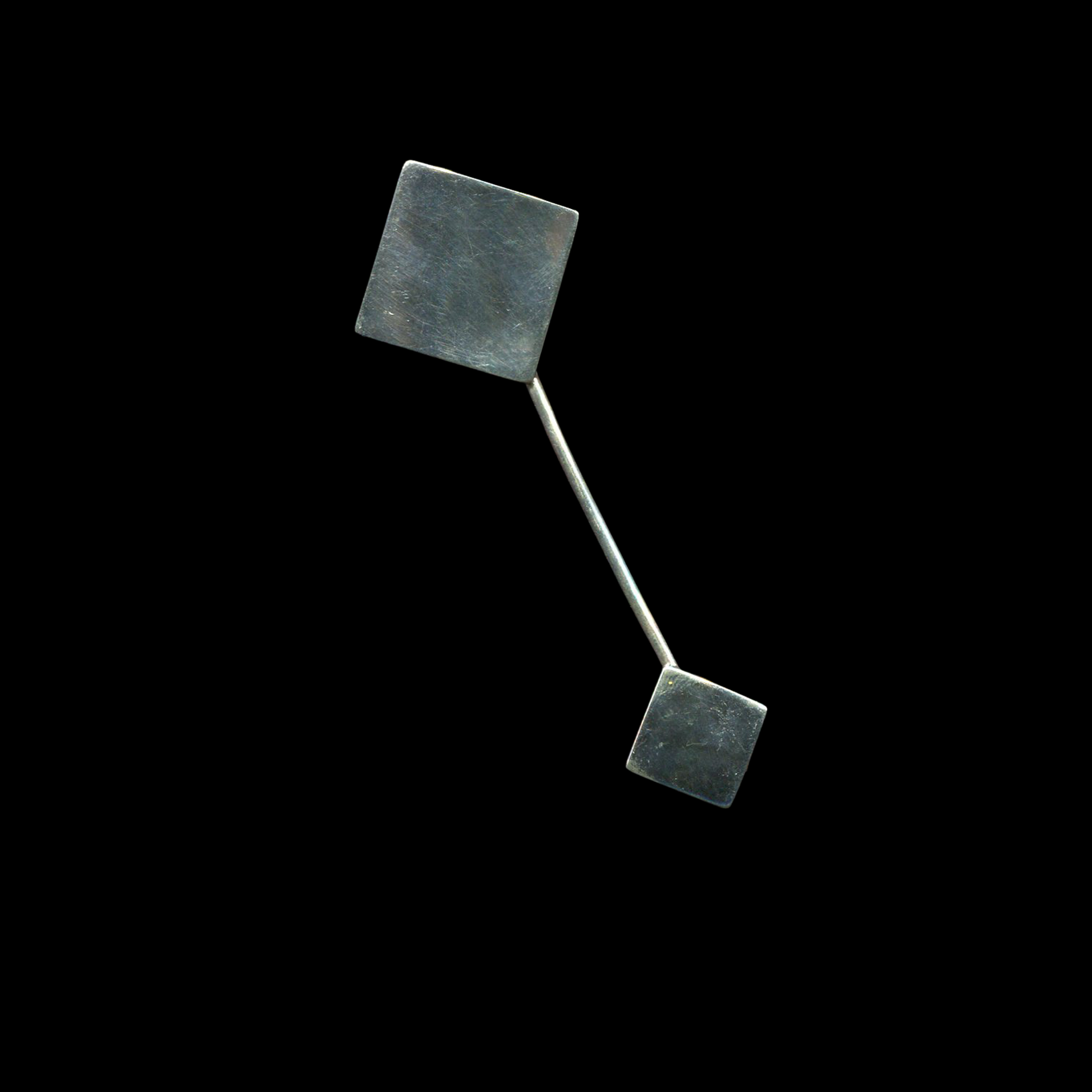 925 sterling silver mismatched geometric earrings hand-cut artisan jewelry | KILLA